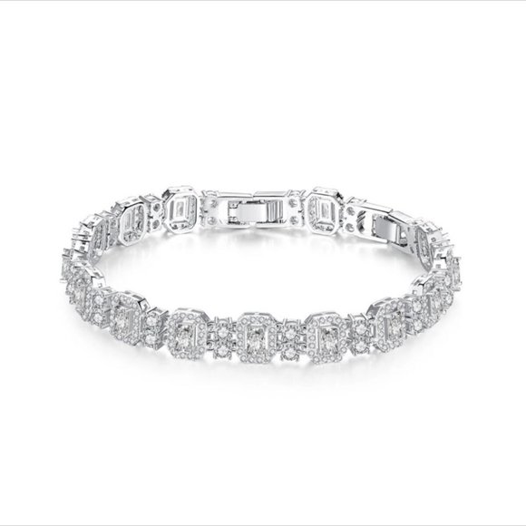 NEW “7” LUXURY S925 STERLING SILVER DIAMOND BRACELET - Picture 4 of 4